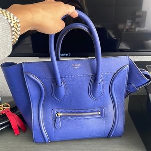 Royal blue Celine bag.   Very stylish